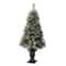 4ft. Pre-Lit Flocked Pinecones & Berries Christmas Tree with Warm White Lights
